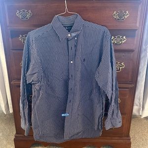 Ralph Lauren blue and white striped button down